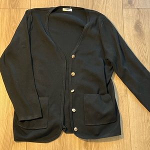 Black knit cardigan